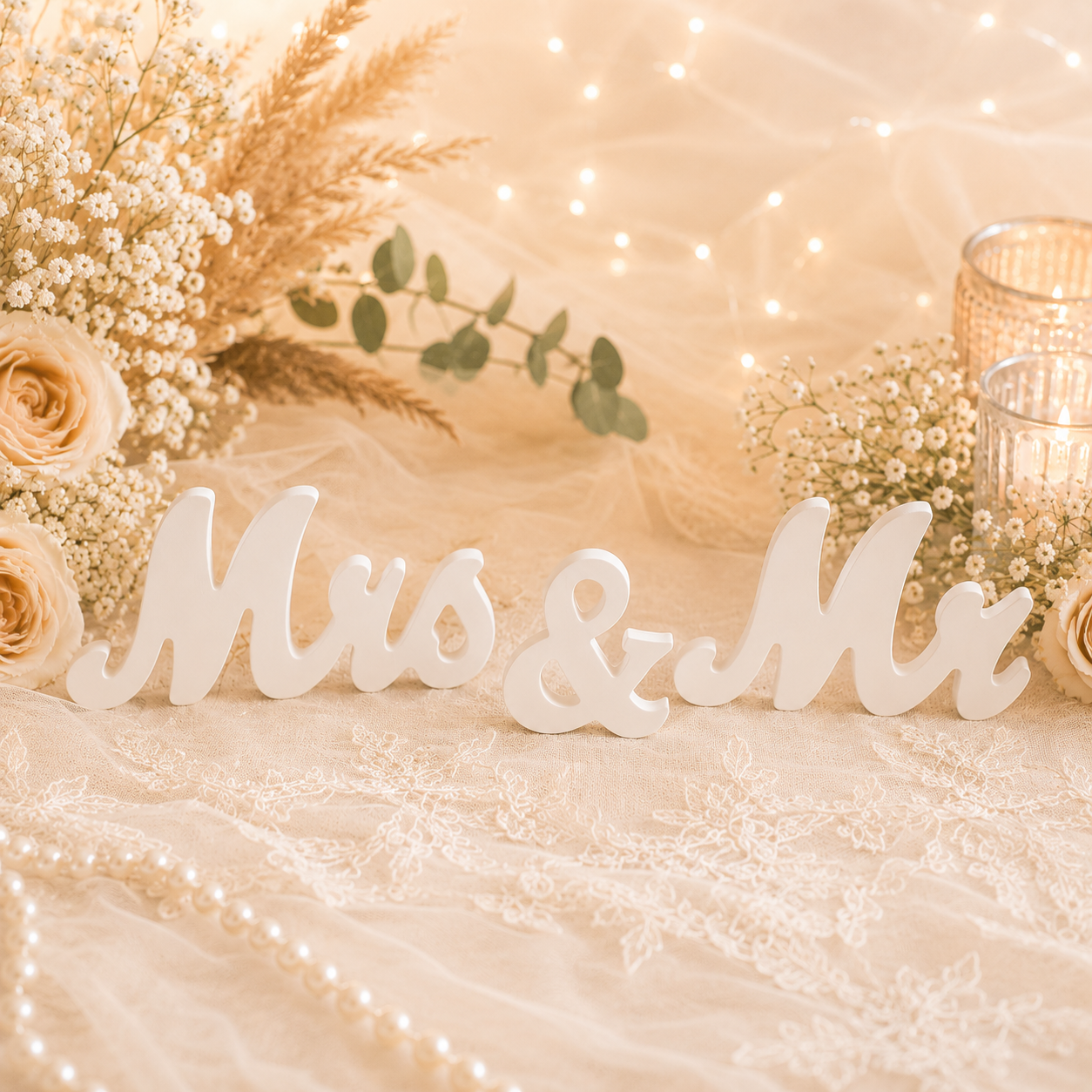 Dekoschrift " Mrs & Mr"