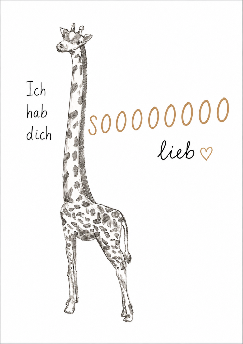 Karte "ich hab dich sooooo lieb"