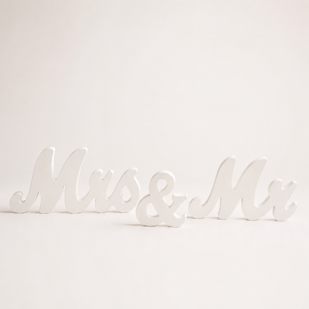 Dekoschrift " Mrs & Mr"
