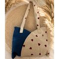 Unikat - Handgefertigte Tasche "Herzen trifft Jeans"