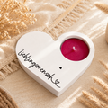 Herzenbase mit Kerze "Lieblingsmensch"