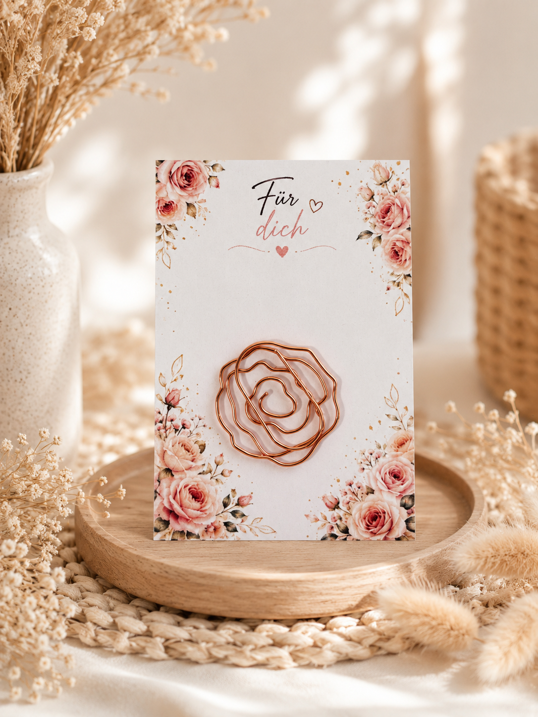 Büroklammer Rose