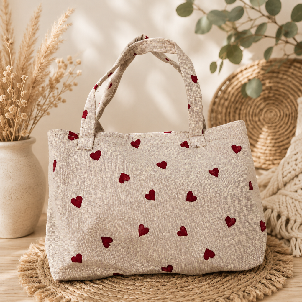 Unikat -Handgefertigte Tasche "Herzen"