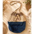 Unikat - Handgefertigte Tasche gehäkelt mit Jeans
